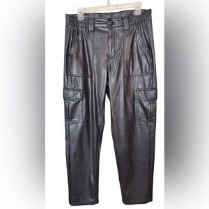 American Eagle Vegan Leather Straight Cargo Pants